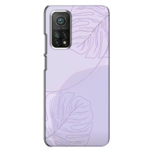 Чохол квітковий дизайн для Xiaomi Mi 10T – Монстера фіолетова