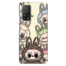 Чехол с Лабубу на Xiaomi Mi 10T – Коллаж Лабубу