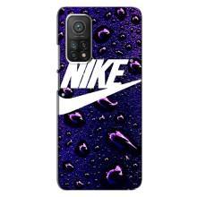 Чехол с логотипом Найк на Xiaomi Mi 10T (Найк на фиолетовом)