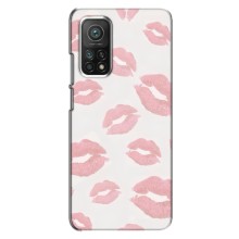 Чехол с розовым рисунком для Xiaomi Mi 10T (Розовые губы)