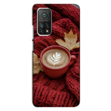 Чехол с уникальным дизайном «Осень с кофе» для Xiaomi Mi 10T – Кофе на пледе