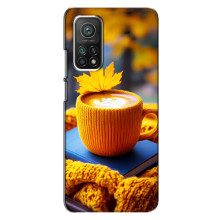 Чехол с уникальным дизайном «Осень с кофе» для Xiaomi Mi 10T – Кофе с жёлтым
