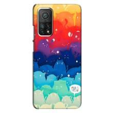 Силиконовый чехол с котиком для Xiaomi Mi 10T (Mew)