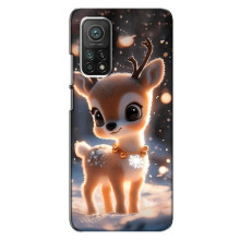 Яркий чехол для Xiaomi Mi 10T с Зимними Оленятами – Оленёнок