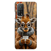 Друкований чохол 'Звірята з кавою' для Xiaomi Mi 10T – Жираф з кавою