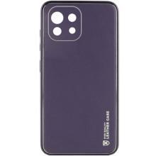 Кожаный чехол Xshield для Xiaomi Mi 11 Lite (Фиолетовый)