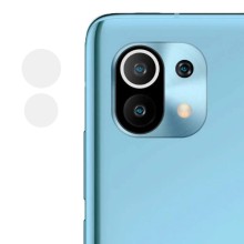 Гибкое защитное стекло 0.18mm на камеру (тех.пак) для Xiaomi Mi 11 Lite – Прозрачный