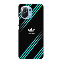 Чехлы Адидас для Xiaomi Mi 11 Lite (AlphaPrint) (Адидас с полосами)