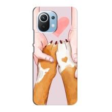 Чехлы с собаками для Xiaomi Mi 11 Lite (VPrint) (Любовь к собакам)