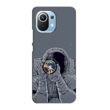 Чехол NASA для Xiaomi Mi 11 Lite (AlphaPrint) (Космонавт фото)