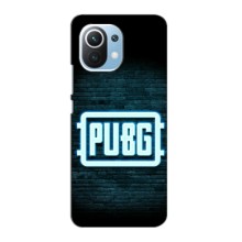 Чехол PUBG для Сяоми Ми 11 Лайт (AlphaPrint) (Лого PUBG)