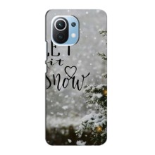 Новогодние, Праздничные Чехлы для Xiaomi Mi 11 Lite - 2024 год (Let it snow)