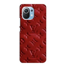 Текстурный Чехол Louis Vuitton для Сяоми Ми 11 Лайт – Красный ЛВ