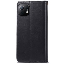 Кожаный чехол книжка GETMAN Gallant (PU) для Xiaomi Mi 11 Lite – Черный