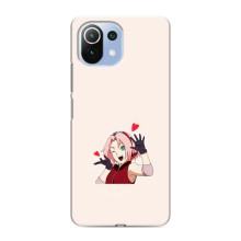 Чехлы Персонажи Аниме Наруто для Xiaomi Mi 11 Lite (AlphaPrint) (Лайк Сакура)