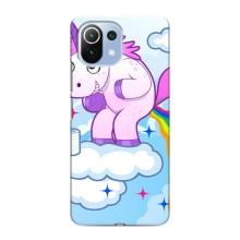 Чехол Unicorn на Xiaomi Mi 11 Lite – Радуга единорожка