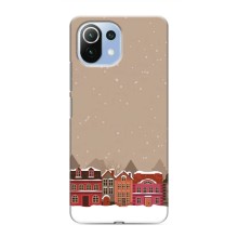 Новогодние, Праздничные Чехлы для Xiaomi Mi 11 Lite - 2024 год (Зимний город)