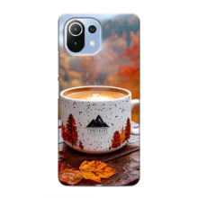 Чехол с уникальным дизайном «Осень с кофе» для Xiaomi Mi 11 Lite – Кофе на природе