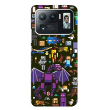 Чехол Майнкрафт на Xiaomi Mi 11 Ultra (AlphaPrint) Minecraft (Коллаж Майнкрафт)