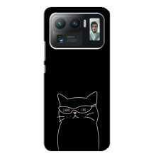 Чехол с рисунком кот на Xiaomi Mi 11 Ultra (Равнодушный кот)