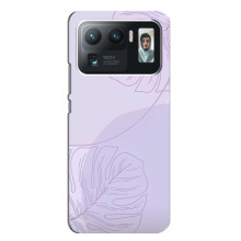 Чохол квітковий дизайн для Xiaomi Mi 11 Ultra – Монстера фіолетова