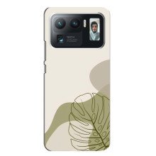 Силиконовый чехол с принтом в цветах на Xiaomi Mi 11 Ultra – Монстера зелёная