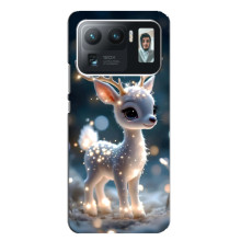 Яркий чехол для Xiaomi Mi 11 Ultra с Зимними Оленятами – Блистающий оленёнок