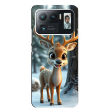 Яркий чехол для Xiaomi Mi 11 Ultra с Зимними Оленятами – Оленёнок в лесу