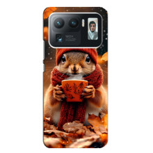 Друкований чохол 'Звірята з кавою' для Xiaomi Mi 11 Ultra – Білка з кавою