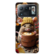 Друкований чохол 'Звірята з кавою' для Xiaomi Mi 11 Ultra – Мишка з кавою