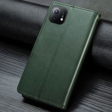 Кожаный чехол книжка GETMAN Gallant (PU) для Xiaomi Mi 11 – Зеленый