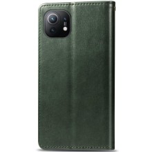 Кожаный чехол книжка GETMAN Gallant (PU) для Xiaomi Mi 11 – Зеленый