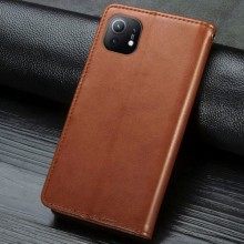 Кожаный чехол книжка GETMAN Gallant (PU) для Xiaomi Mi 11 – Коричневый