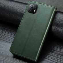 Кожаный чехол-книжка GETMAN Gallant (PU) для Xiaomi Mi 11 – Зеленый