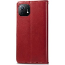 Кожаный чехол-книжка GETMAN Gallant (PU) для Xiaomi Mi 11 – Красный