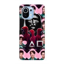 Чехол Гра в кальмара для Xiaomi Mi 11 – Персонажи игры кальмара