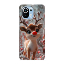 Яскравий чохол для Xiaomi Mi 11 з Зимові Оленята – Олень з носом