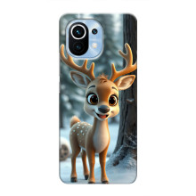 Яскравий чохол для Xiaomi Mi 11 з Зимові Оленята – Оленятко в лісі