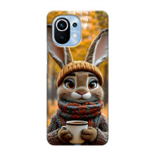 Друкований чохол 'Звірята з кавою' для Xiaomi Mi 11 – Зайчик з кавою