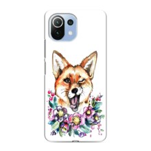 Чехлы с картинкой Лисички для Xiaomi Mi 11i (VPrint) (Веселая лисичка)