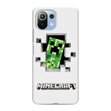 Чехол Майнкрафт на Xiaomi Mi 11i (AlphaPrint) Minecraft (крипер Майнкрафт)