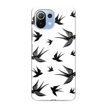 Чехол с птицами на Xiaomi Mi 11i (VPrint) (Ласточки)