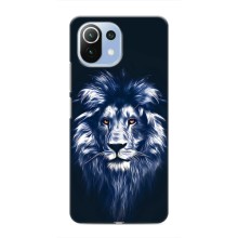 Чехол со Львом для Xiaomi Mi 11i (VPrint) (Синий Лев)