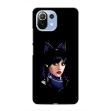 Чехлы Венсдей на Xiaomi Mi 11i Уэнсдей (AlphaPrint) (серьезная Уэнздей)