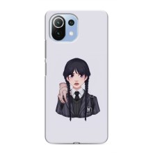Чехлы Венсдей на Xiaomi Mi 11i Уэнсдей (AlphaPrint) (Уэнздей и Вещь)