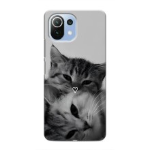 Чехол с рисунком кот на Xiaomi Mi 11i (Пара котов)