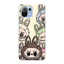 Чехол с Лабубу на Xiaomi Mi 11i – Коллаж Лабубу