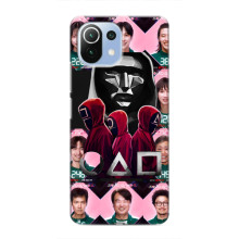 Чехол Гра в кальмара для Xiaomi Mi 11i – Персонажи игры кальмара