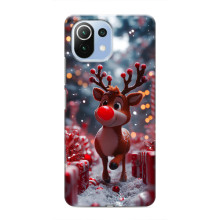Яркий чехол для Xiaomi Mi 11i с Зимними Оленятами – Олень среди подарков