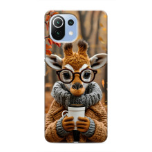 Друкований чохол 'Звірята з кавою' для Xiaomi Mi 11i – Жираф з кавою